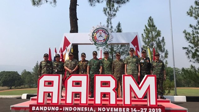 越南代表团在AARM 29比赛中排名第三。（图片来源：越通社）
