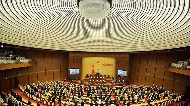 越南第十四届国会第八次会议闭幕仪式。（图片来源：维灵 摄）