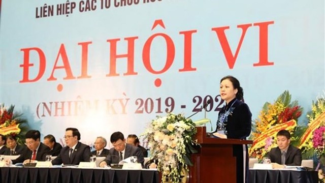 越南友好组织联合会主席阮芳娥大使发表讲话。（图片来源：越通社）