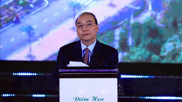 阮春福总理发表讲话。（图片来源：越通社）