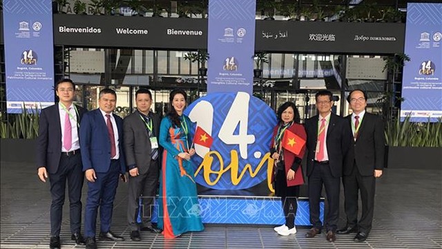 越南代表团出席保护非物质文化遗产政府间委员会第十四次会议。