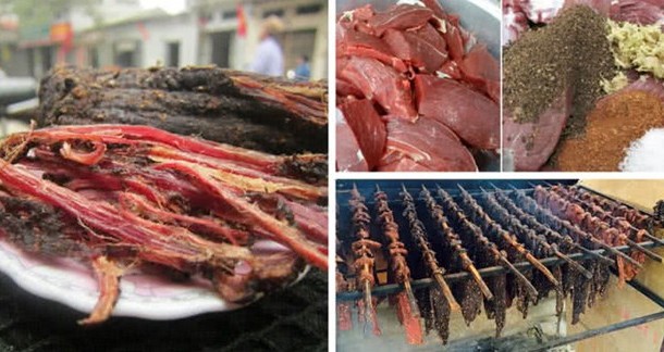 嘉莱族人传统年味：烟熏猪肉。