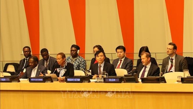 越南驻联合国代表团团长邓廷贵大使主持召开会议。