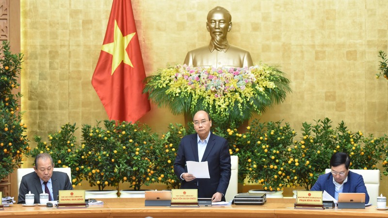 越南政府总理阮春福：多措并举降低新冠肺炎疫情对经济发展的影响。（陈海 摄）