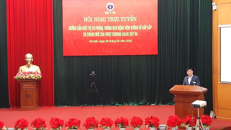 阮青龙副部长在会上讲话。（图片来源：卫生部官网）
