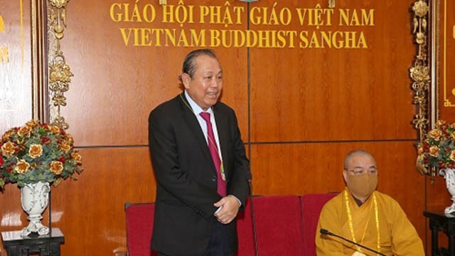 越南政府常务副总理张和平庆祝佛诞大典。（图片来源：VGP）