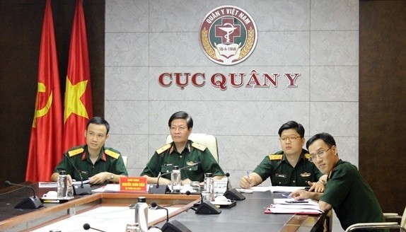 越南军医部门参加视频会议。（图片来源：人民军队报网）