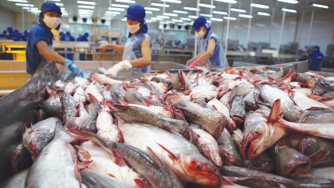 附图：今年前4月越南水产品出口额同比下降10% 。