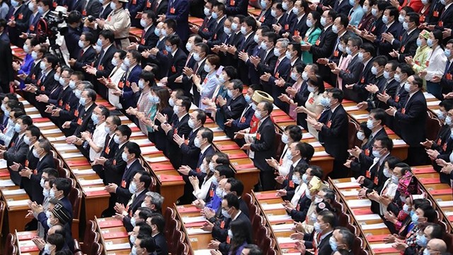 中国十三届全国人大三次会议在北京人民大会堂举行闭幕会。（图片来源：新华社）