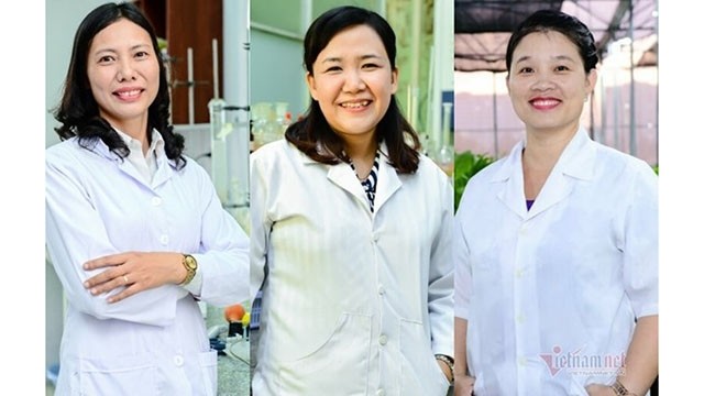 入榜的越南三名女科学家。（图片来源：Vietnamnet.vn）