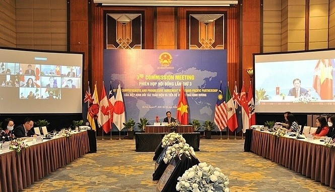 越南工贸部部长陈俊英率团出席。（图片来源：工贸报网）