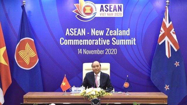 阮春福总理主持召开东盟-新西兰建立对话伙伴关系45周年纪念峰会。（陈海 摄）