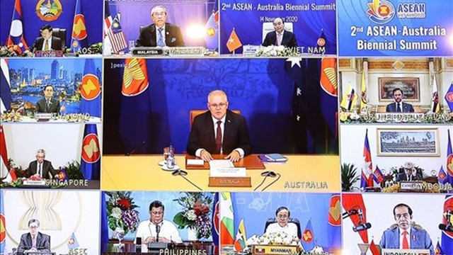 第二次东盟-澳大利亚领导人会议以视频方式举行。