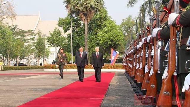 越共中央总书记、国家主席阮富仲2019年2月24日至25日对老挝进行正式友好访问。