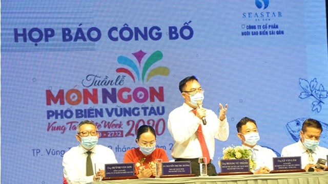 2020年越南头顿海滨城市美食节新闻发布会。