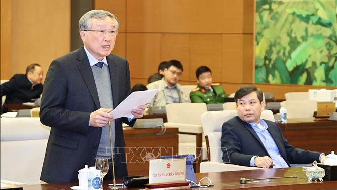 最高人民法院院长阮和平作报告。