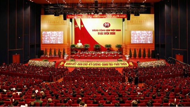 越南共产党第十三次全国代表大会。（维灵 摄）