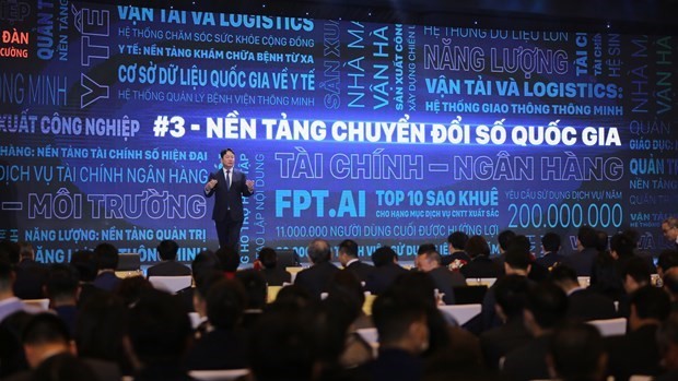 2020年越南数字技术发展企业国家论坛场景。（图片来源：越通社）