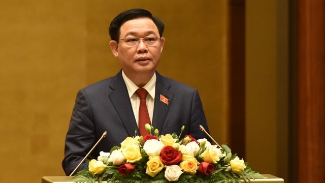 越南国会主席王庭惠。（陈海 摄）