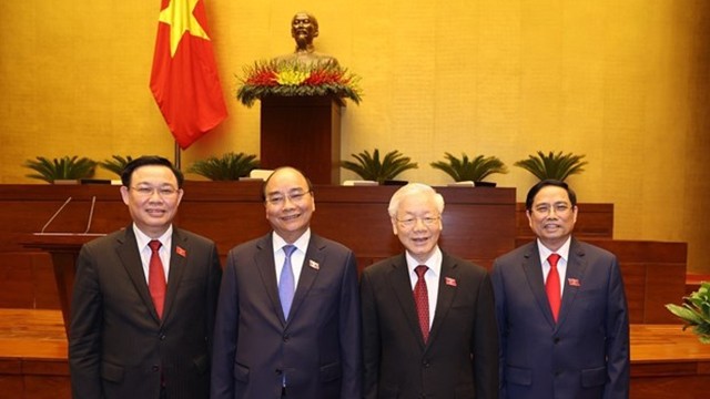 越南党和国家领导。（图片来源：越通社）