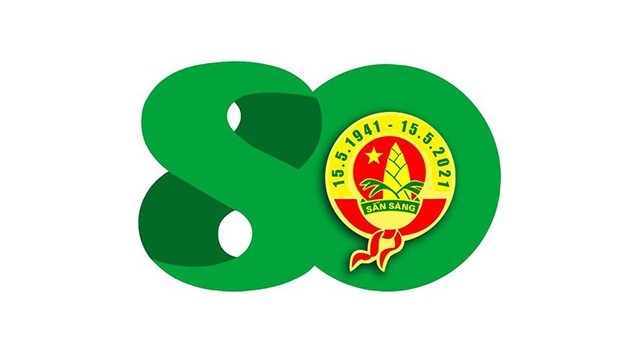 纪念胡志明少年先锋队建队80周年的徽标。