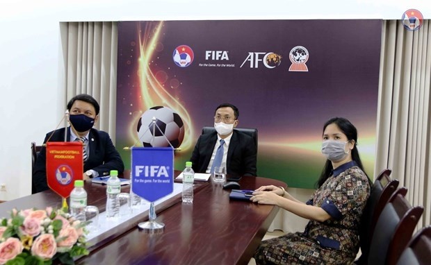 越南足协代表出席国际足联第71届全体代表大会。（图片来源：越通社）