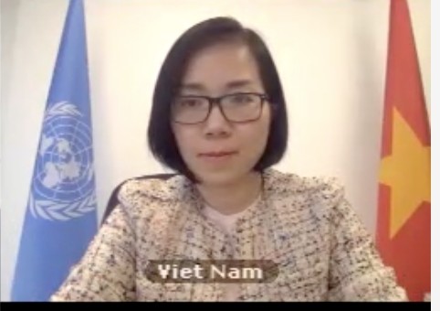 越南常驻联合国代表团副团长、公使衔参赞阮芳茶。（图片来源：国际报）