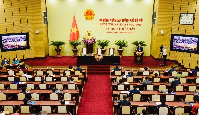 河内市第十六届人民议会召开第一次会议。（图片来源：人民报网）