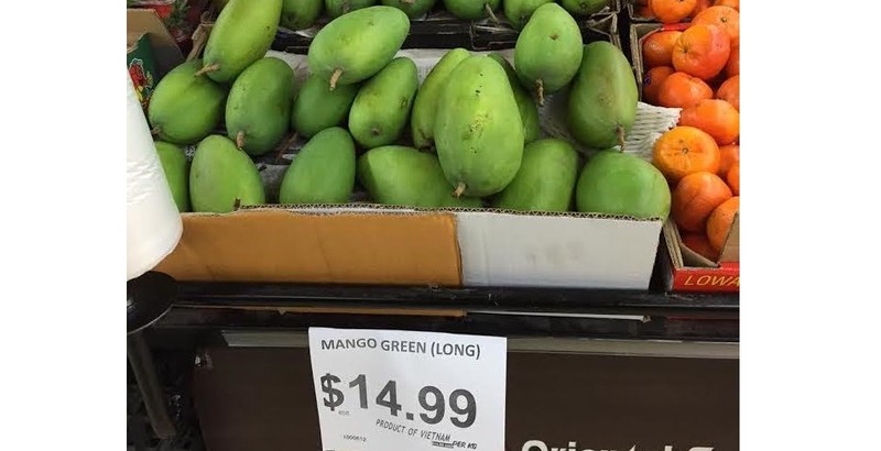 越南芒果在澳大利亚超市。（图片来源：工贸部官网）
