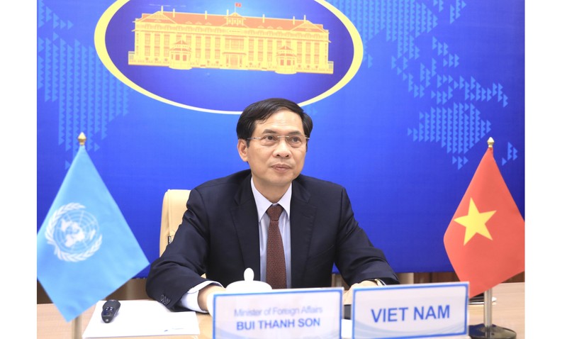 越南外交部长裴青出席会议。（图片来源：越通社）