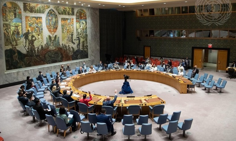 联合国安理会29日召开的会议全景。（图片来源：世界与越南报）