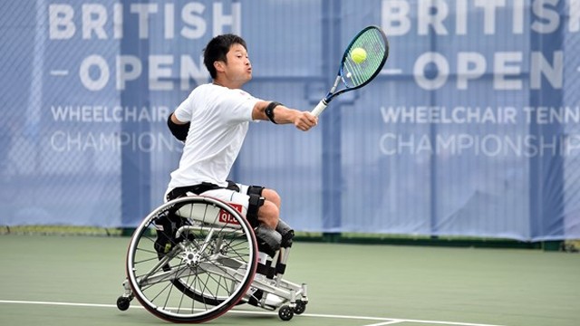 日本轮椅网球运动员国枝慎吾（Shingo Kunieda）。
