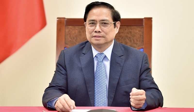 范明正总理与辉瑞公司首席执行官通电话。（图片来源：VGP）