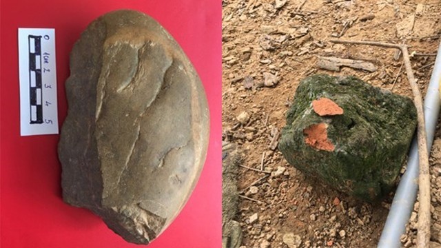 在安沛省发现的旧石器时代晚期文物。