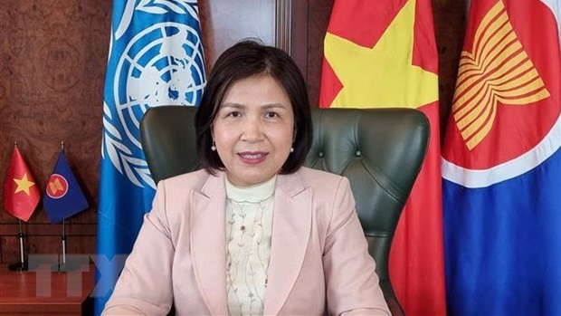 越南常驻驻联合国、世界贸易组织和其他国际组织代表团副团长黎氏雪梅。