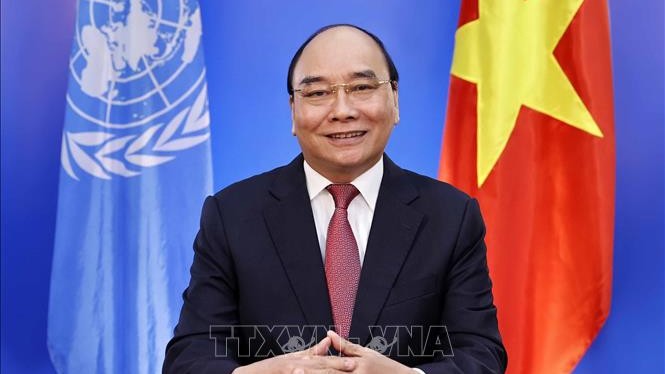 越南国家主席阮春福出席联合国粮食系统峰会。（图片来源：越通社）