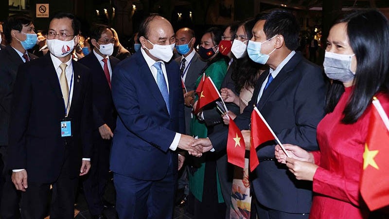 国家主席阮春福会见旅美越南人代表。