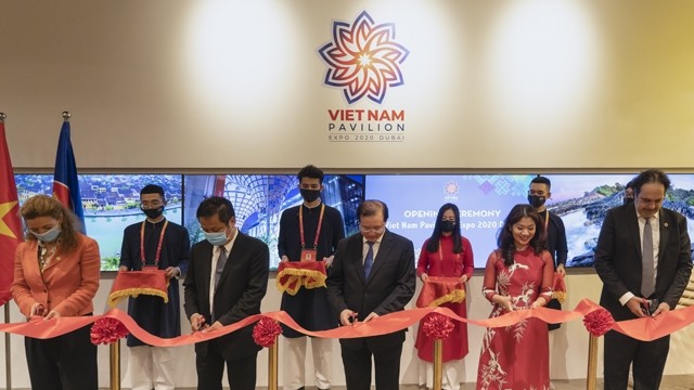 2020年迪拜世界博览会越南馆开馆仪式。