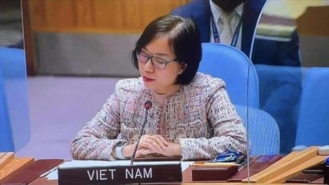 越南常驻联合国代表团副团长阮芳茶。