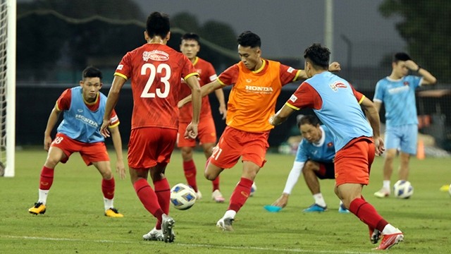 越南U23球员在阿联酋集训。