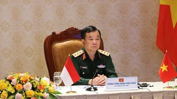 越共中央委员、国防部副部长黄春战上将。（图片来源：越通社）