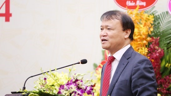 越捷友好协会主席杜胜海发表讲话。