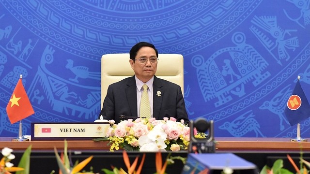 范明正总理出席第二十四次东盟―中国领导人会议。（陈海 摄）
