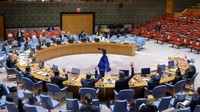 联合国安理会的一场会议。（图片来源：越通社）