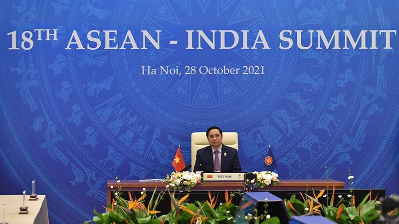 范明正出席第18次东盟-印度领导人会议。（陈海 摄）
