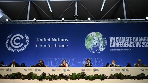 《联合国气候变化框架公约》第二十六次缔约方大会开幕式全景。（图片来源：法新社/越通社）