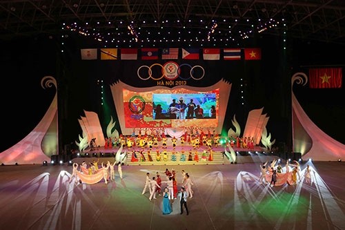 第五届东南亚学生运动会闭幕式场景。 (Photo: 图片来源：越南体育网)