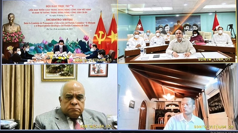 越共中央宣教部与古共中央意识形态部以线上形式举行会谈。