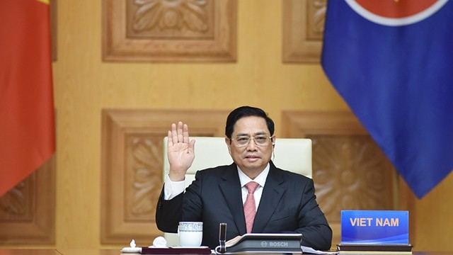 范明正总理出席东盟—中国建立对话关系30周年纪念峰会。（陈海 摄）