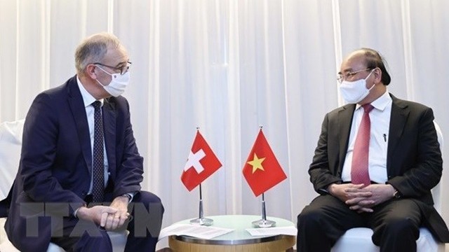 越南国家主席阮春福将与瑞士总统居伊·帕默林举行会谈。（图片来源：越通社）